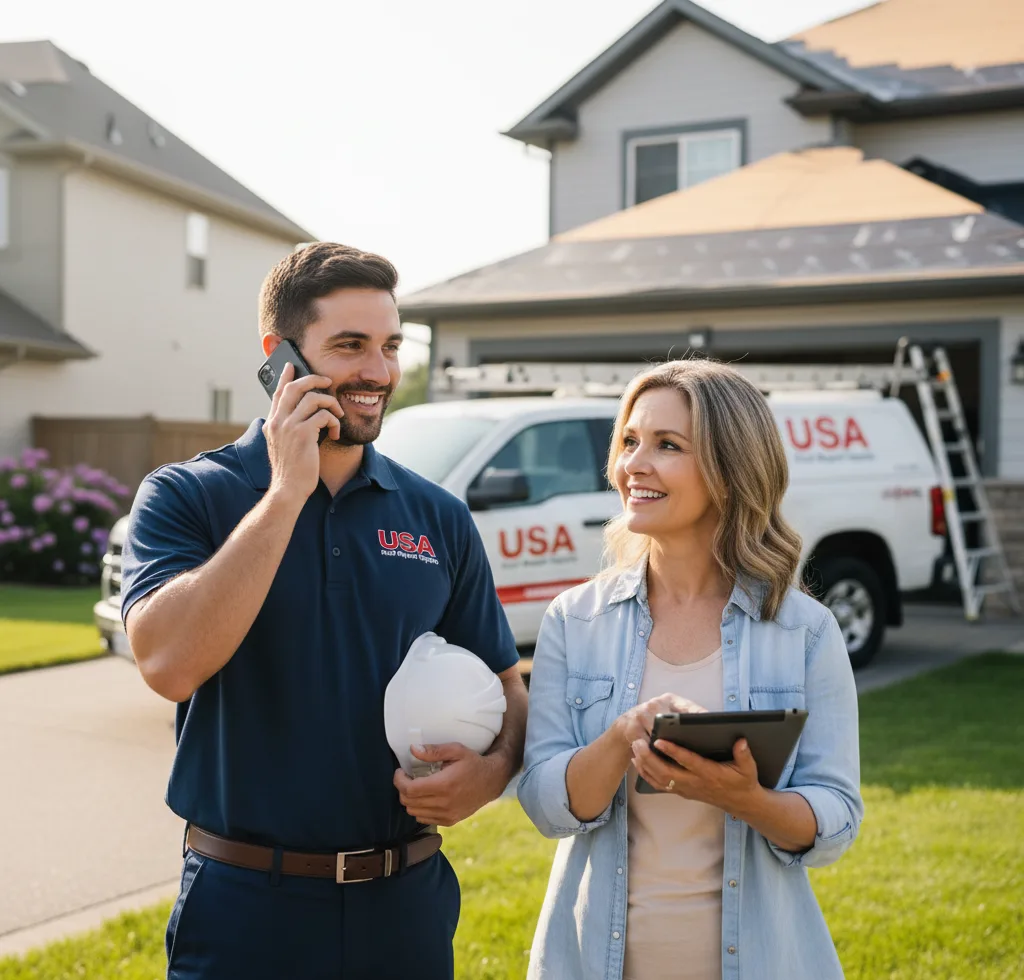 USA Roof Repair Experts customer support in Mason